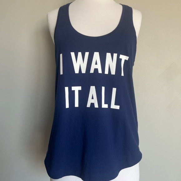 NWT Victoria's Secret I Want It All Casual Racerback Cotton Yoga RunningTank Top - Picture 9 of 9